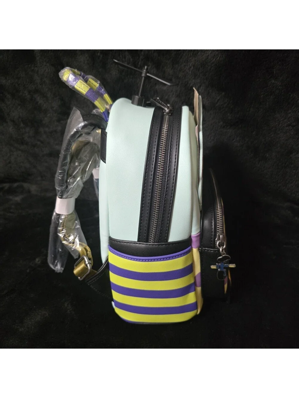 Loungefly Nightmare Before Christmas Lock Shock Barrel Mini Zip Backpack NWT